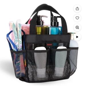Black Mesh Shower Caddy Tote